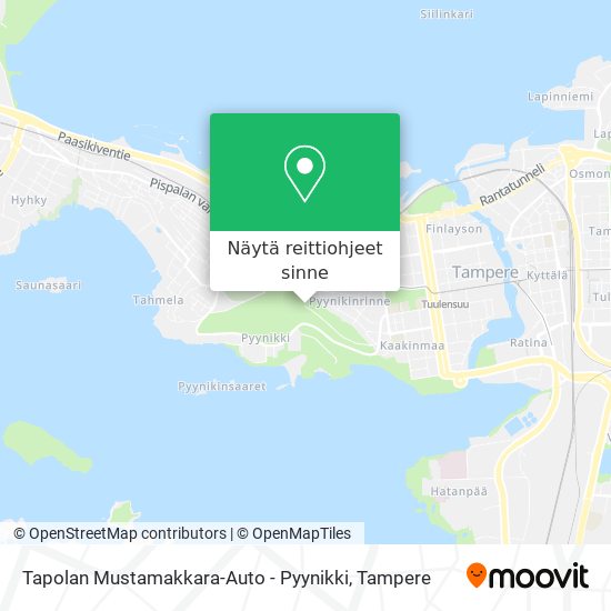 Tapolan Mustamakkara-Auto - Pyynikki kartta