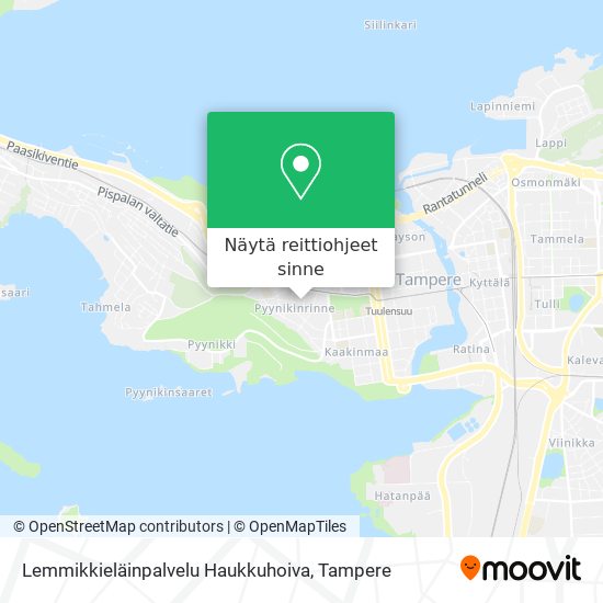 Lemmikkieläinpalvelu Haukkuhoiva kartta