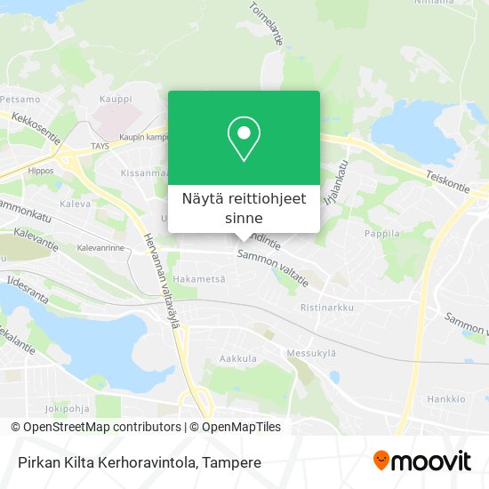 Pirkan Kilta Kerhoravintola kartta