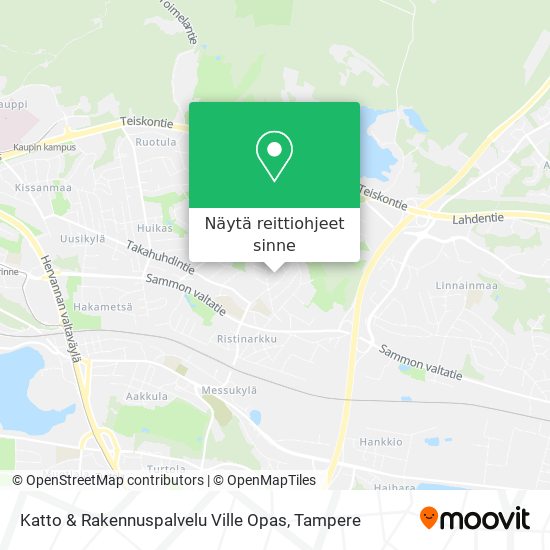 Katto & Rakennuspalvelu Ville Opas kartta