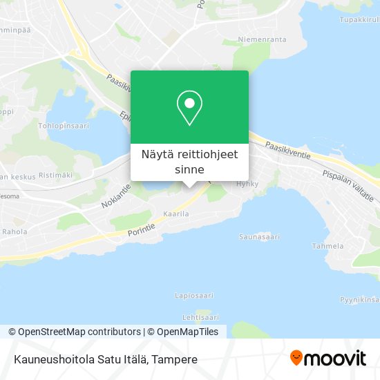 Kauneushoitola Satu Itälä kartta