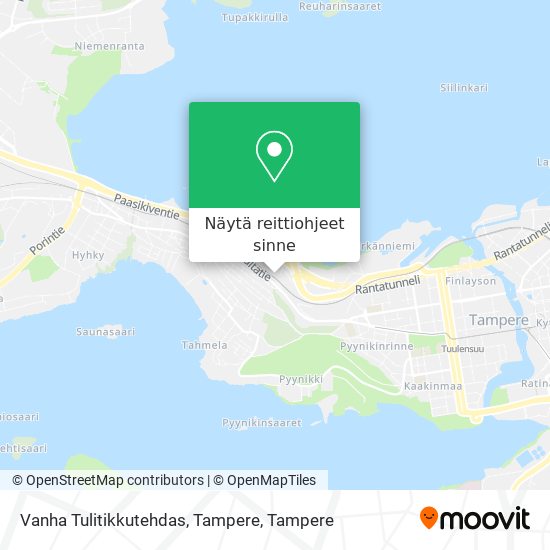 Vanha Tulitikkutehdas, Tampere kartta