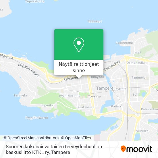 Suomen kokonaisvaltaisen terveydenhuollon keskusliitto KTKL ry kartta