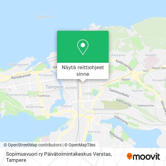 Sopimusvuori ry Päivätoimintakeskus Verstas kartta