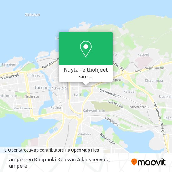 Tampereen Kaupunki Kalevan Aikuisneuvola kartta