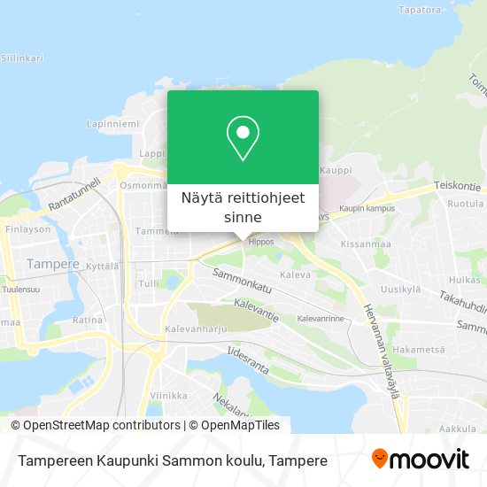 Tampereen Kaupunki Sammon koulu kartta