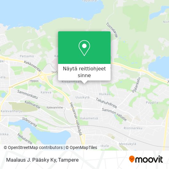 Maalaus J. Pääsky Ky kartta