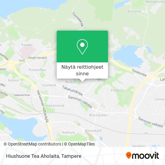 Hiushuone Tea Aholaita kartta