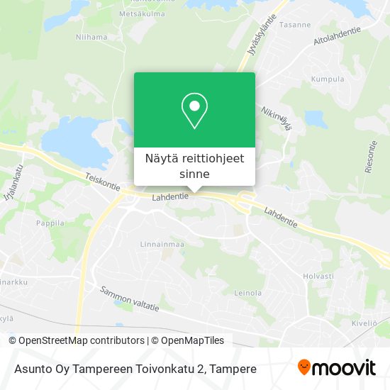 Asunto Oy Tampereen Toivonkatu 2 kartta