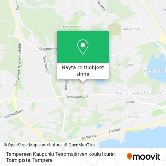 Tampereen Kaupunki Tesomajärven koulu Ikurin Toimipiste kartta