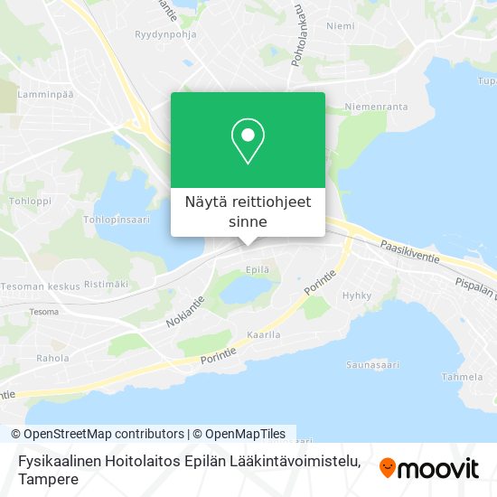 Fysikaalinen Hoitolaitos Epilän Lääkintävoimistelu kartta