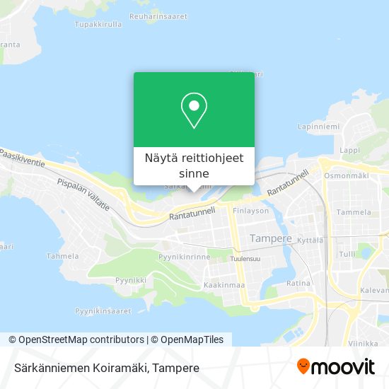 Särkänniemen Koiramäki kartta