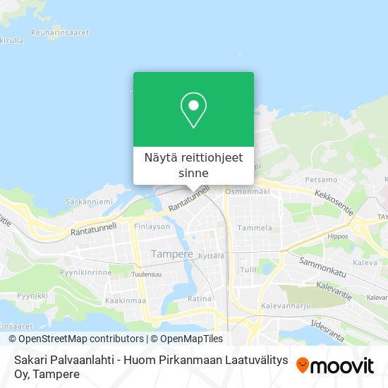 Sakari Palvaanlahti - Huom Pirkanmaan Laatuvälitys Oy kartta