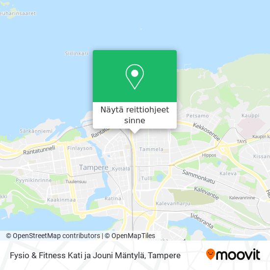 Fysio & Fitness Kati ja Jouni Mäntylä kartta