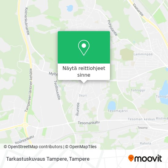 Tarkastuskuvaus Tampere kartta