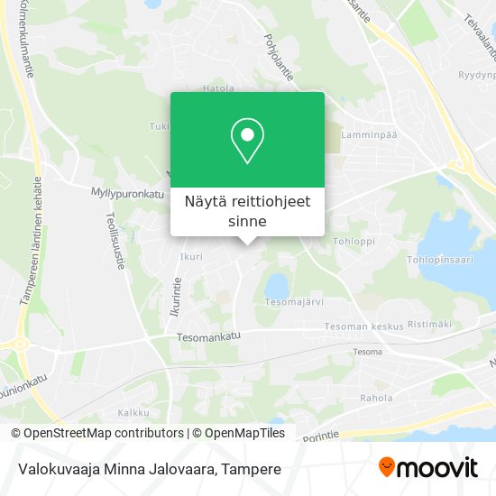 Valokuvaaja Minna Jalovaara kartta