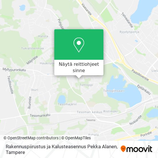 Rakennuspiirustus ja Kalusteasennus Pekka Alanen kartta