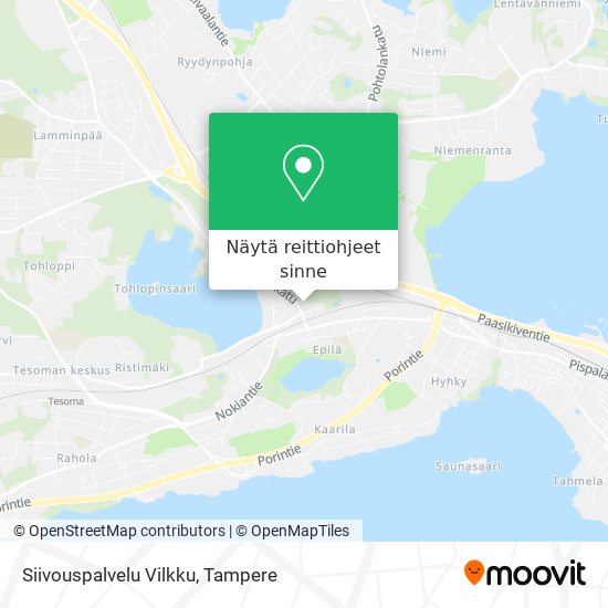 Siivouspalvelu Vilkku kartta