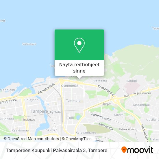 Tampereen Kaupunki Päiväsairaala 3 kartta