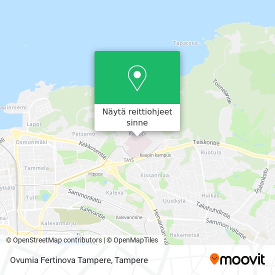 Ovumia Fertinova Tampere kartta