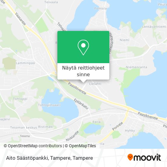 Aito Säästöpankki, Tampere kartta