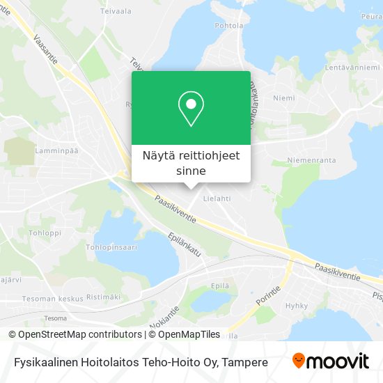 Fysikaalinen Hoitolaitos Teho-Hoito Oy kartta