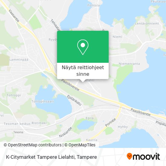 K-Citymarket Tampere Lielahti kartta