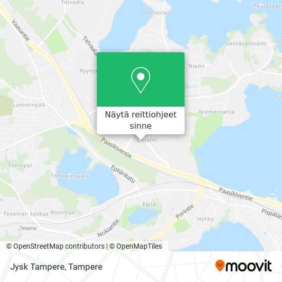 Jysk Tampere kartta