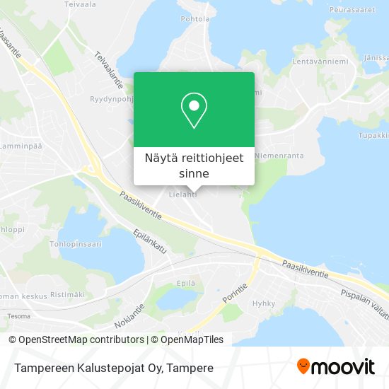 Tampereen Kalustepojat Oy kartta