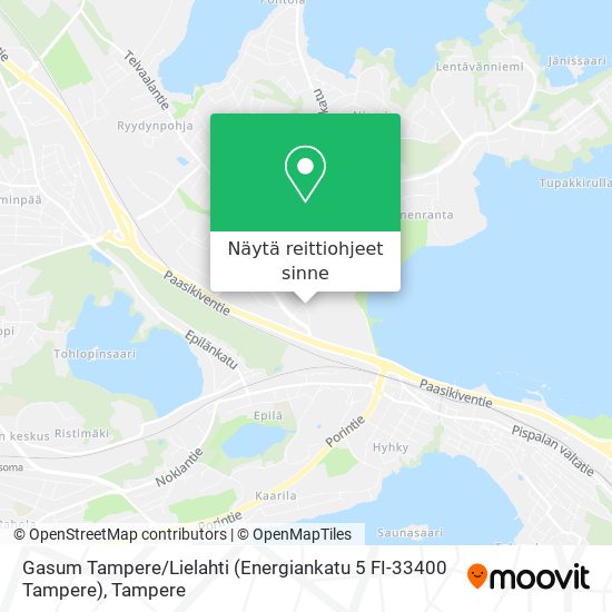 Gasum Tampere / Lielahti (Energiankatu 5 FI-33400 Tampere) kartta
