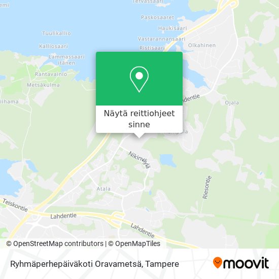 Ryhmäperhepäiväkoti Oravametsä kartta