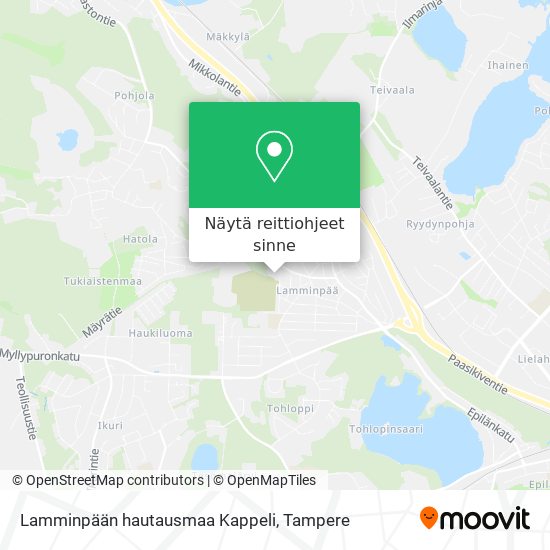 Lamminpään hautausmaa Kappeli kartta
