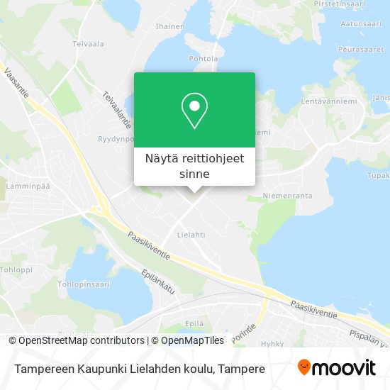 Tampereen Kaupunki Lielahden koulu kartta