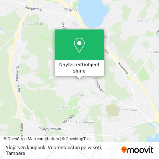 Ylöjärven kaupunki Vuorentaustan päiväkoti kartta