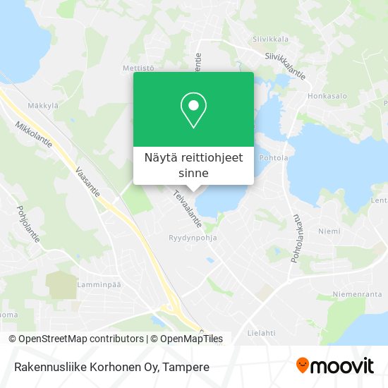 Rakennusliike Korhonen Oy kartta