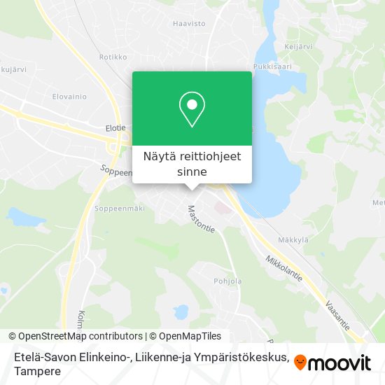 Etelä-Savon Elinkeino-, Liikenne-ja Ympäristökeskus kartta