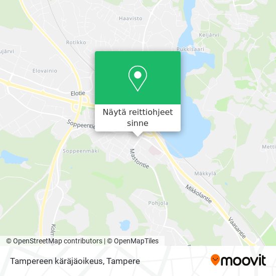Tampereen käräjäoikeus kartta