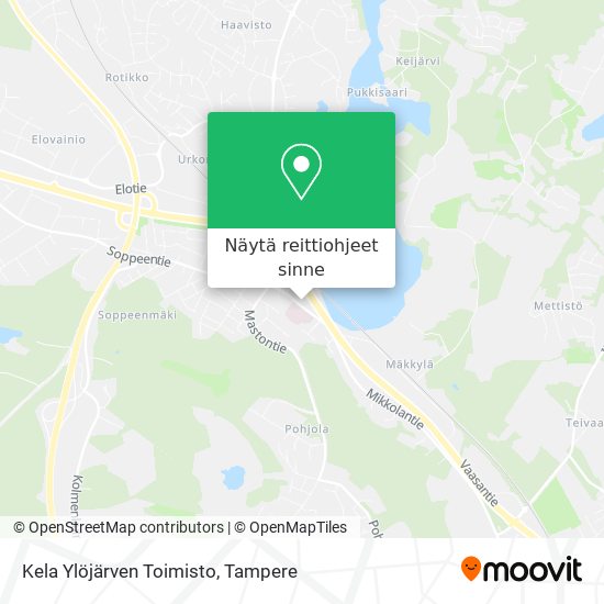 Kela Ylöjärven Toimisto kartta