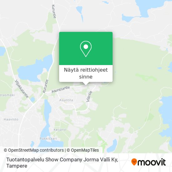 Tuotantopalvelu Show Company Jorma Valli Ky kartta
