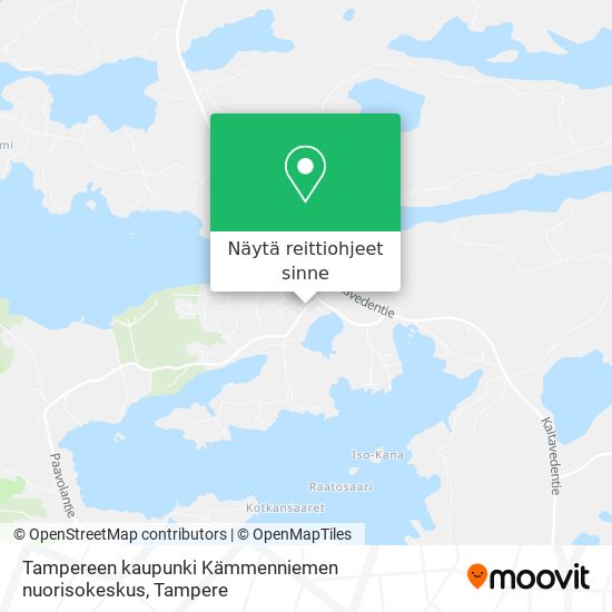 Tampereen kaupunki Kämmenniemen nuorisokeskus kartta