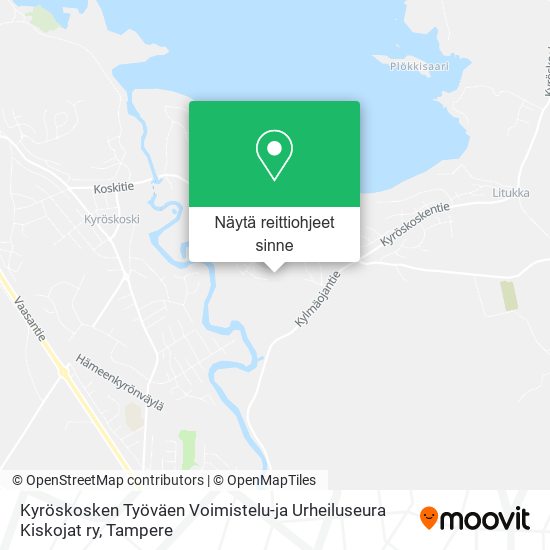 Kyröskosken Työväen Voimistelu-ja Urheiluseura Kiskojat ry kartta