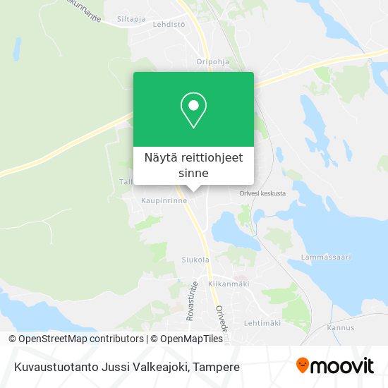 Kuvaustuotanto Jussi Valkeajoki kartta