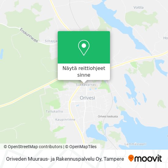 Oriveden Muuraus- ja Rakennuspalvelu Oy kartta