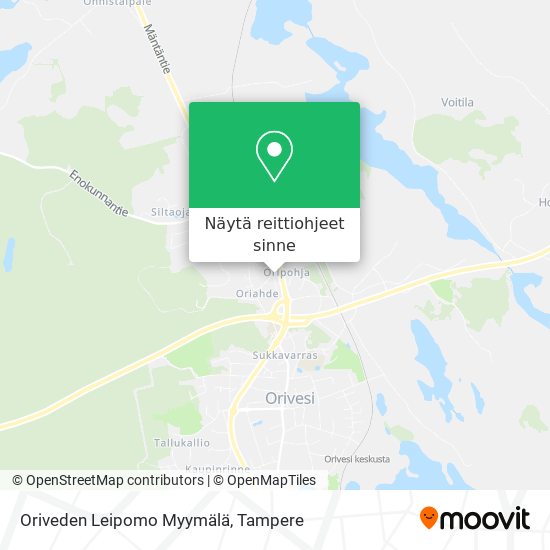 Oriveden Leipomo Myymälä kartta