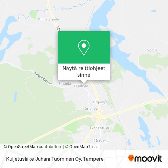 Kuljetusliike Juhani Tuominen Oy kartta