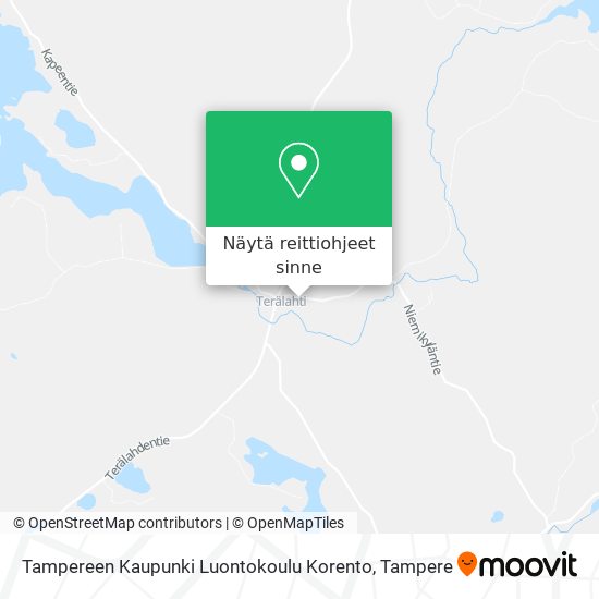 Tampereen Kaupunki Luontokoulu Korento kartta