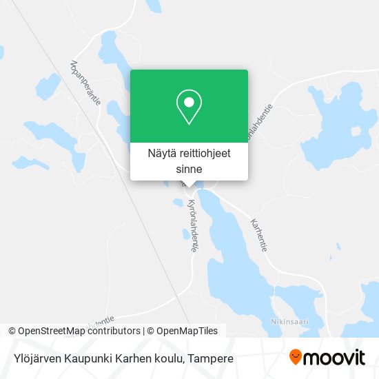 Ylöjärven Kaupunki Karhen koulu kartta