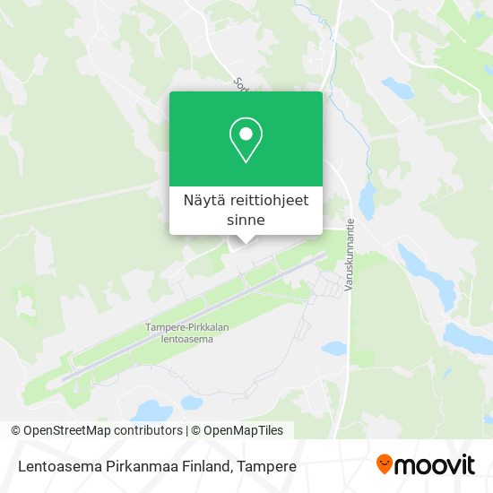 Lentoasema Pirkanmaa Finland kartta