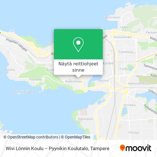 Wivi Lönnin Koulu – Pyynikin Koulutalo kartta
