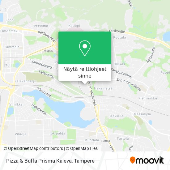 Kuinka päästä kohteeseen Pizza & Buffa Prisma Kaleva paikassa Tampere  kulkuvälineellä Bussi, Raitiovaunu tai Juna?